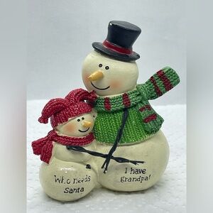 Blossom Bucket Suzi Skoglund Snowman Grandpa Figurine Retired Rare Christmas HTF